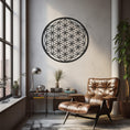 Load image into Gallery viewer, Round Abstract Pattern Metal Wall Decor, Wall Decor, Metal Wall art
