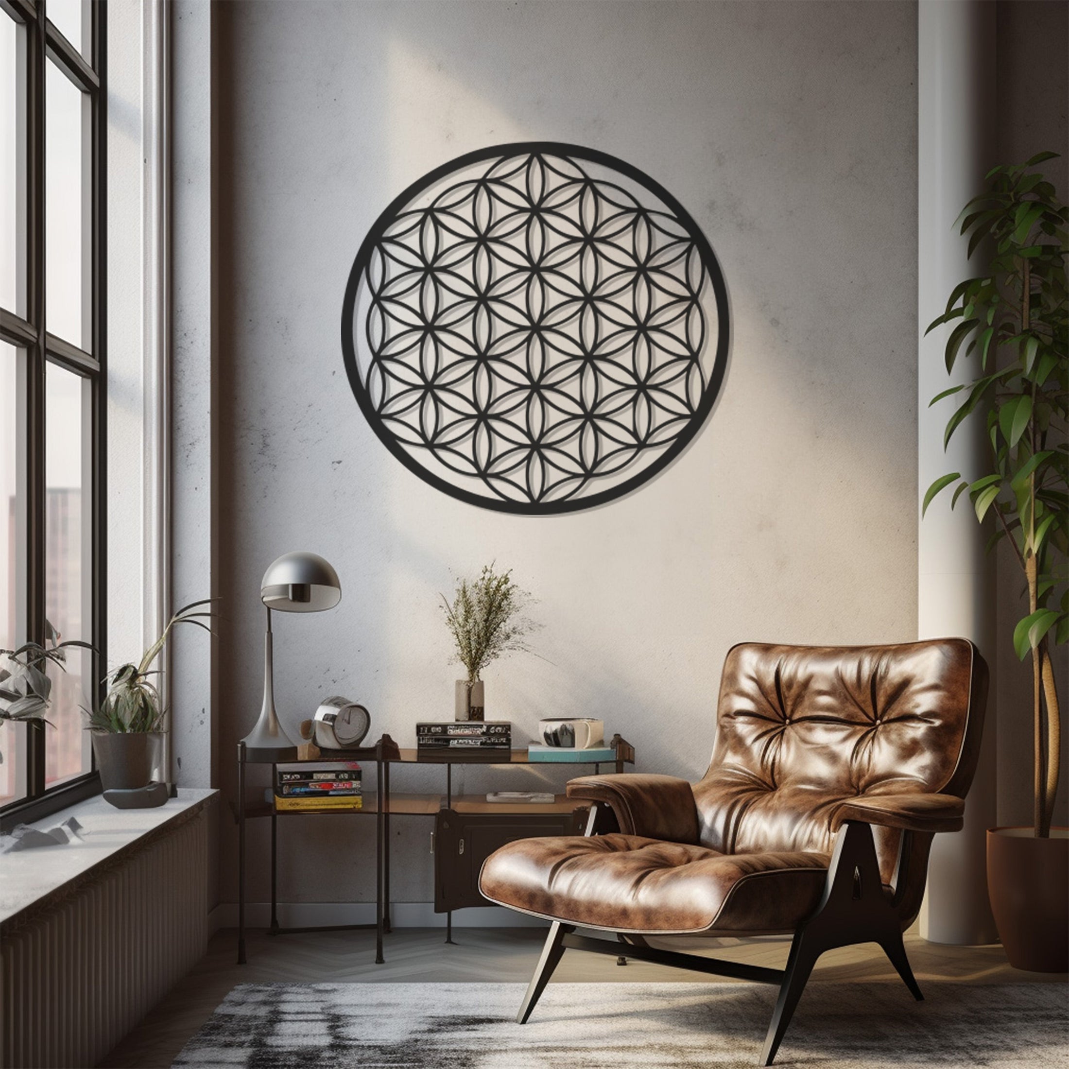 Round Abstract Pattern Metal Wall Decor, Wall Decor, Metal Wall art