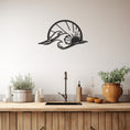 Load image into Gallery viewer, Line Art Metal Wall Art Consisting Of Waves And Sun
