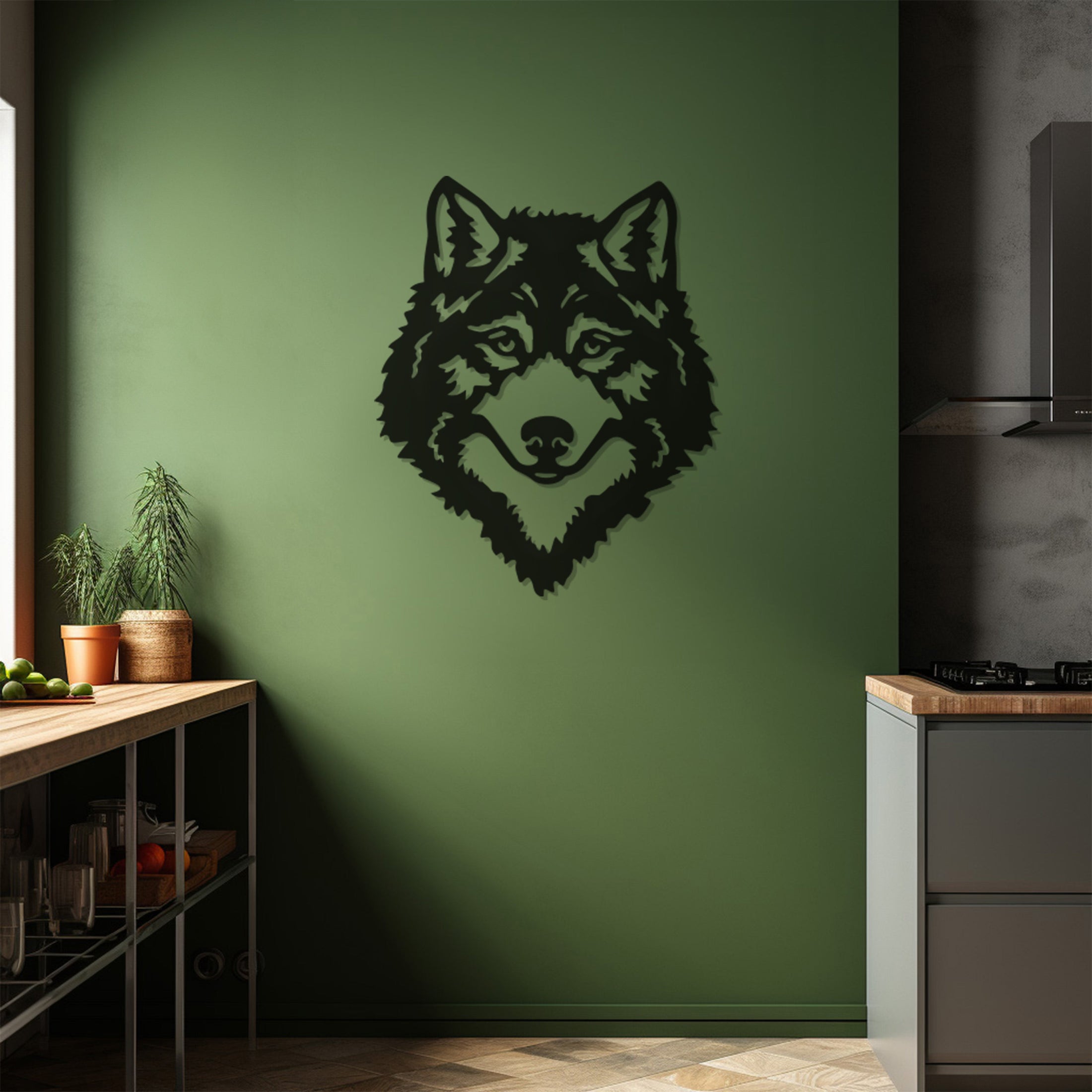 Siberian Husky Portrait Metal Wall Decor