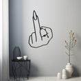 Load image into Gallery viewer, Fuck, Middle Finger Line Art Metal Wall Art
