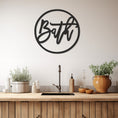 Load image into Gallery viewer, Metal Wall Decor With Bath Inscription In Round
