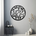 Load image into Gallery viewer, Baby Elephants Metal Wall Art
