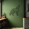 Load image into Gallery viewer, Wolf Metal Wall Decor Made With Geometric Abstract Patterns
