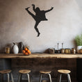 Load image into Gallery viewer, Man Dancing With His Feet In The Air Metal Wall Art
