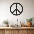 Load image into Gallery viewer, Peace Symbol Metal Wall Art, Wall Decor, Metal Wall art
