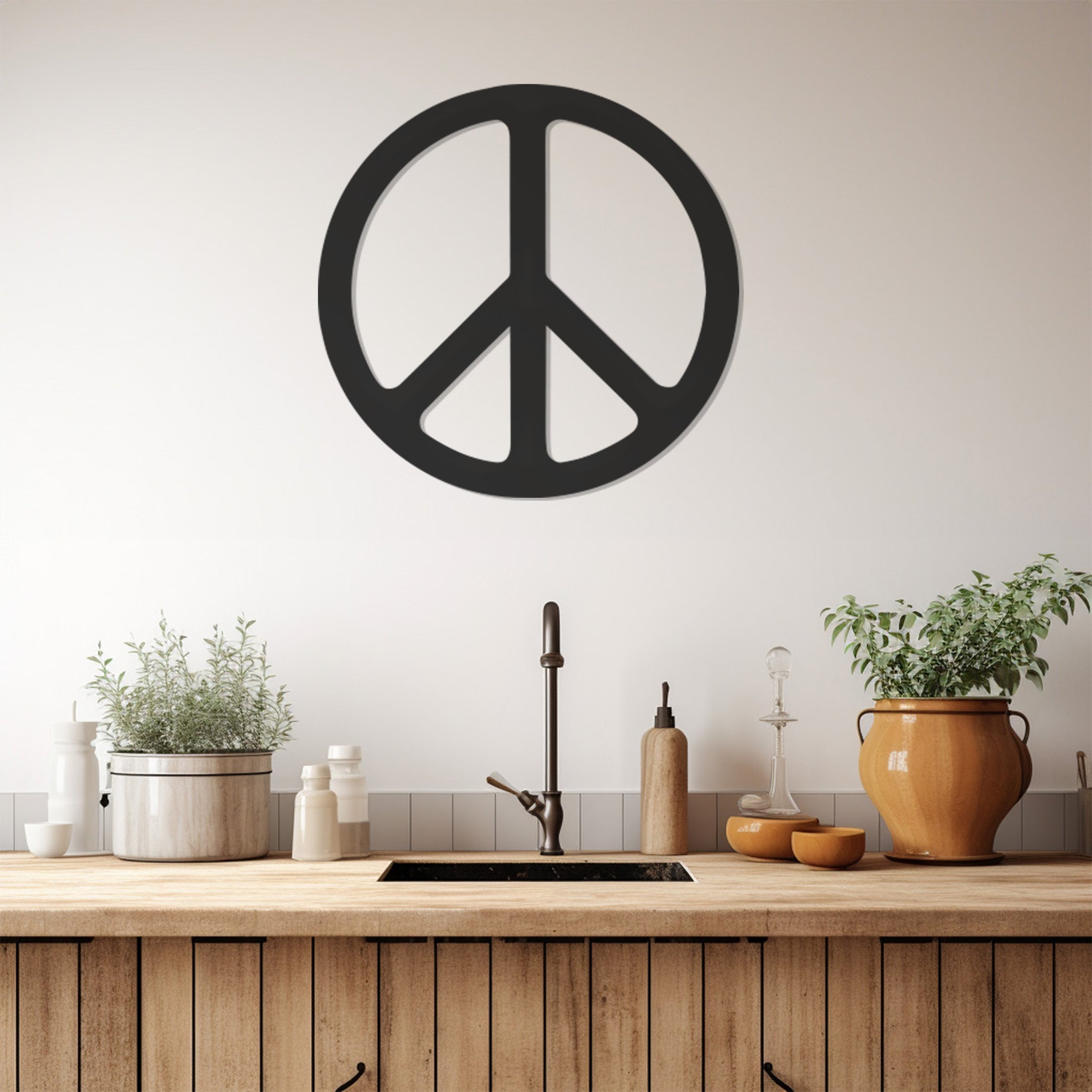 Peace Symbol Metal Wall Art, Wall Decor, Metal Wall art