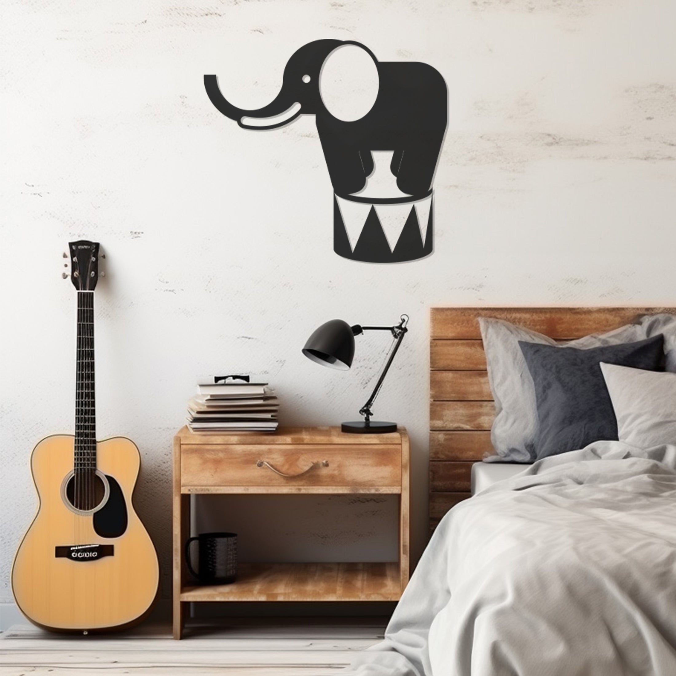 Elephant Icon Metal Wall Art