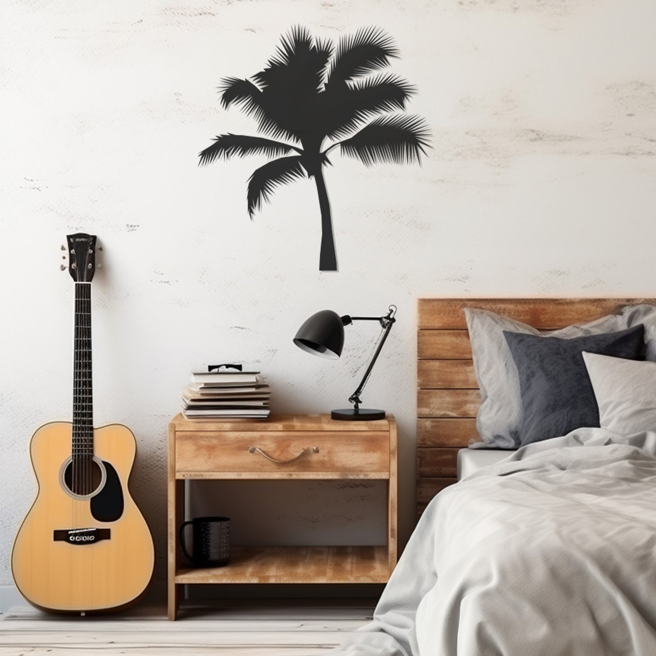 Coconut Tree Shadow Metal Wall Art