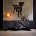 Load image into Gallery viewer, Emtal Wall Decor With Silhouette Of A Dog With The Inscription All You Need Is Lore And A Dog
