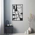 Load image into Gallery viewer, Woman With Minimalist Earrings Metal Wall Art
