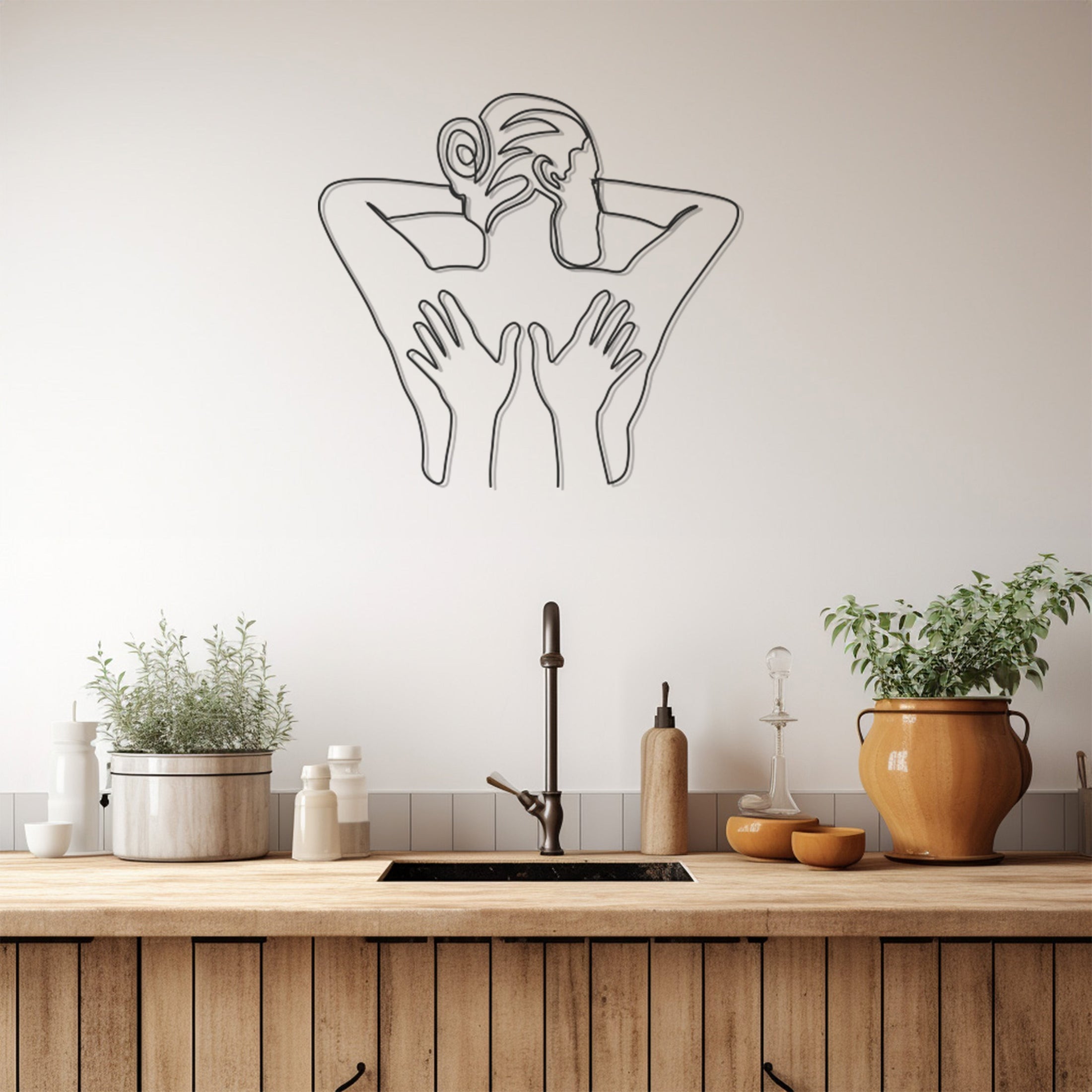 Massage Art Metal Wall Art Decor