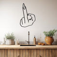 Load image into Gallery viewer, Fuck, Middle Finger Line Art Metal Wall Art
