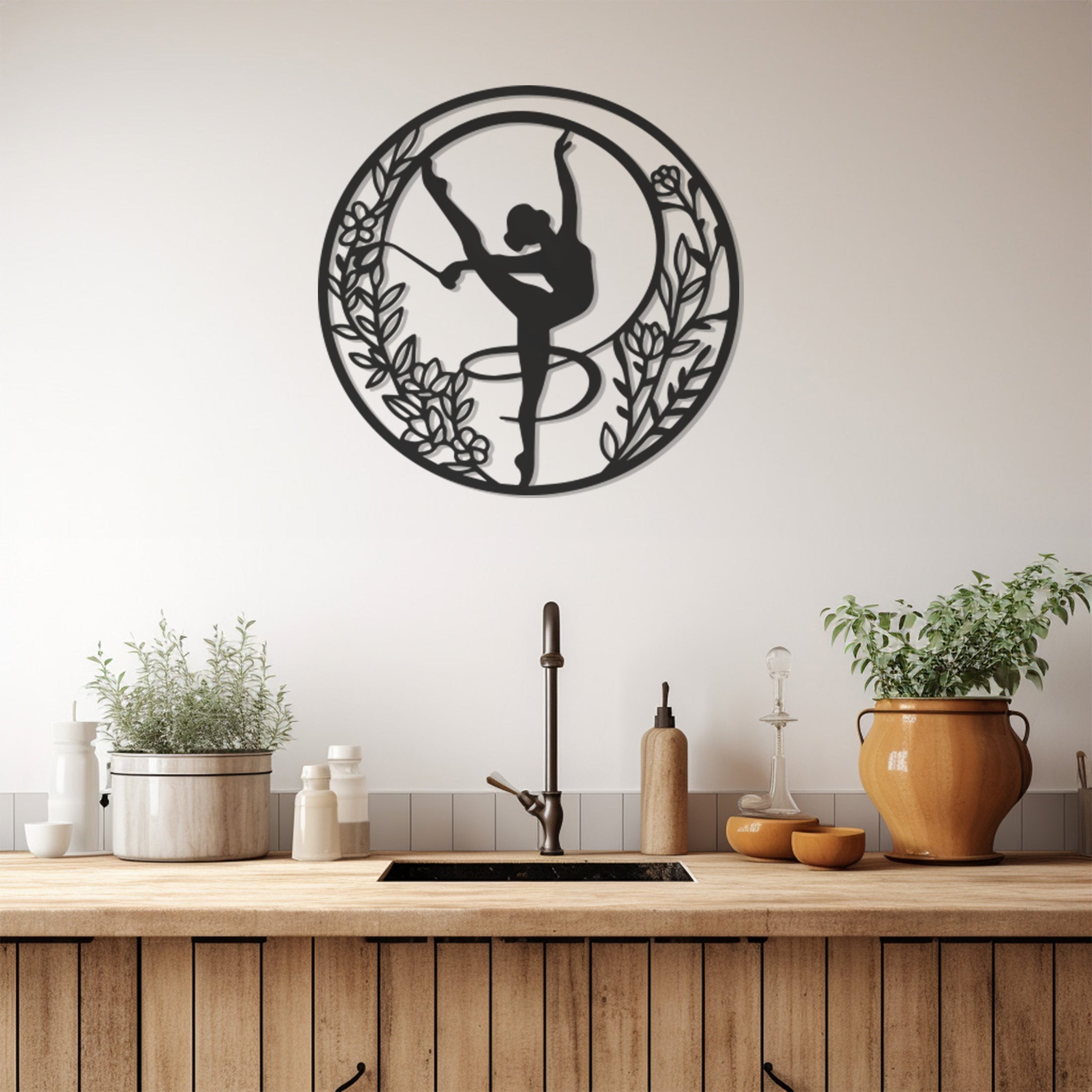 Ballet Girl Metal Wall Art Decor