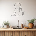 Load image into Gallery viewer, Dog And Cat Line Art Metall Wall Decor
