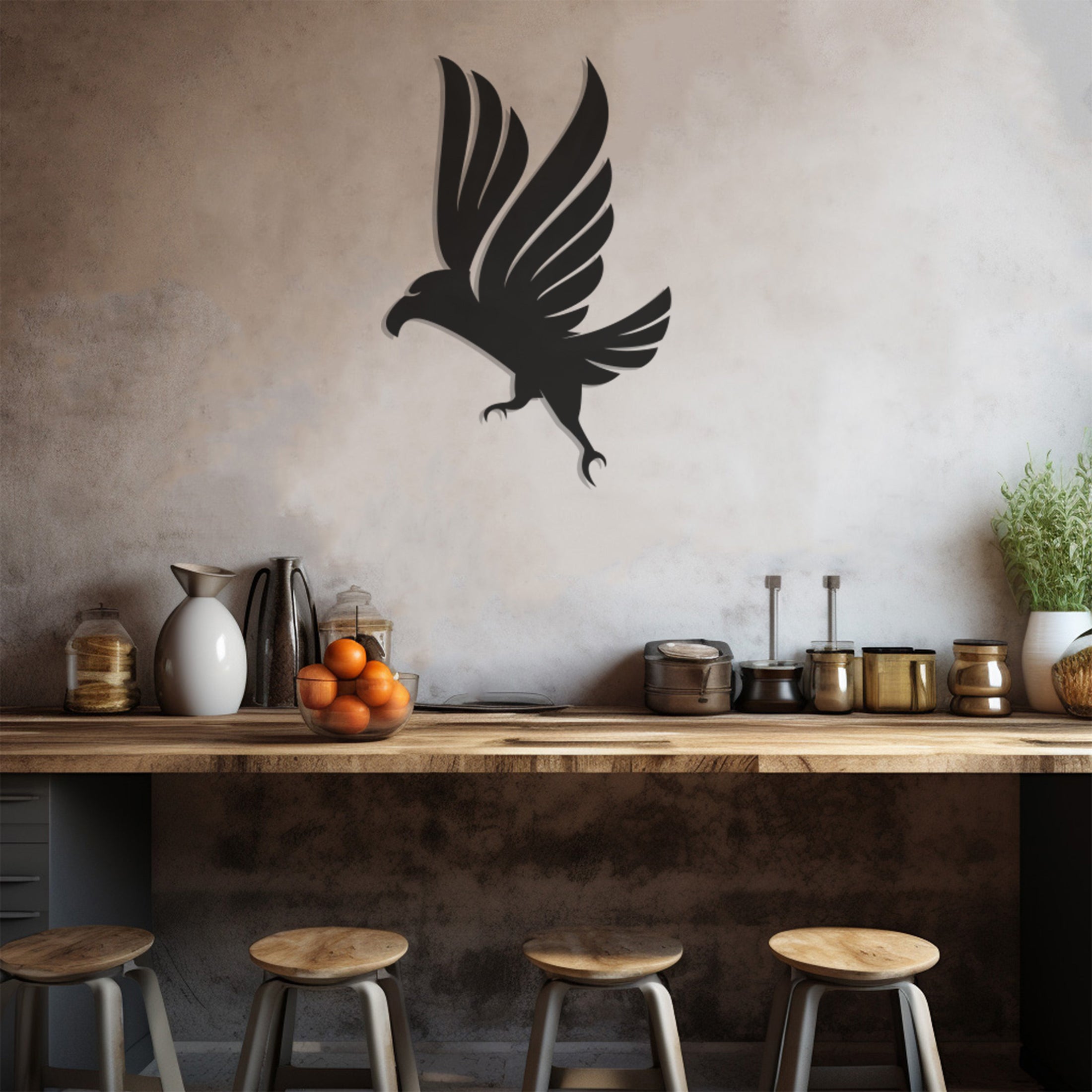 Flapping Eagle Metal Wall Art