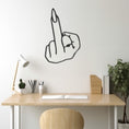 Load image into Gallery viewer, Fuck, Middle Finger Line Art Metal Wall Art
