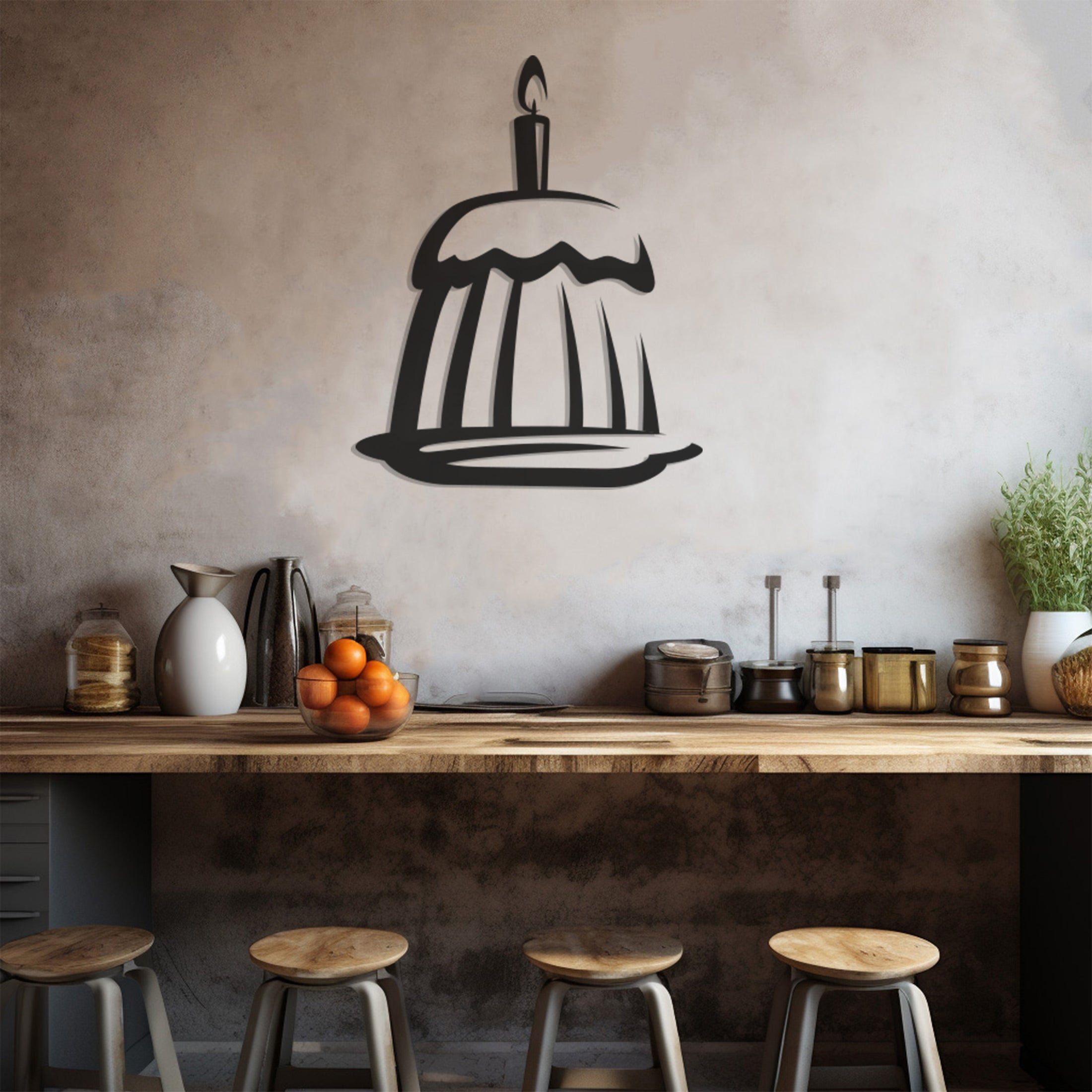 Cake Metal Wall Art