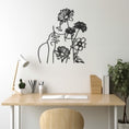 Load image into Gallery viewer, Woman Face And Flower Painting Metal Wall Art
