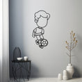 Load image into Gallery viewer, Boy And Football Metal Wall Art
