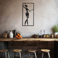 Load image into Gallery viewer, With Earrings And Skirt, Looks Aesthetically Pleasing African Woman With Hand Figures Metal Wall Art
