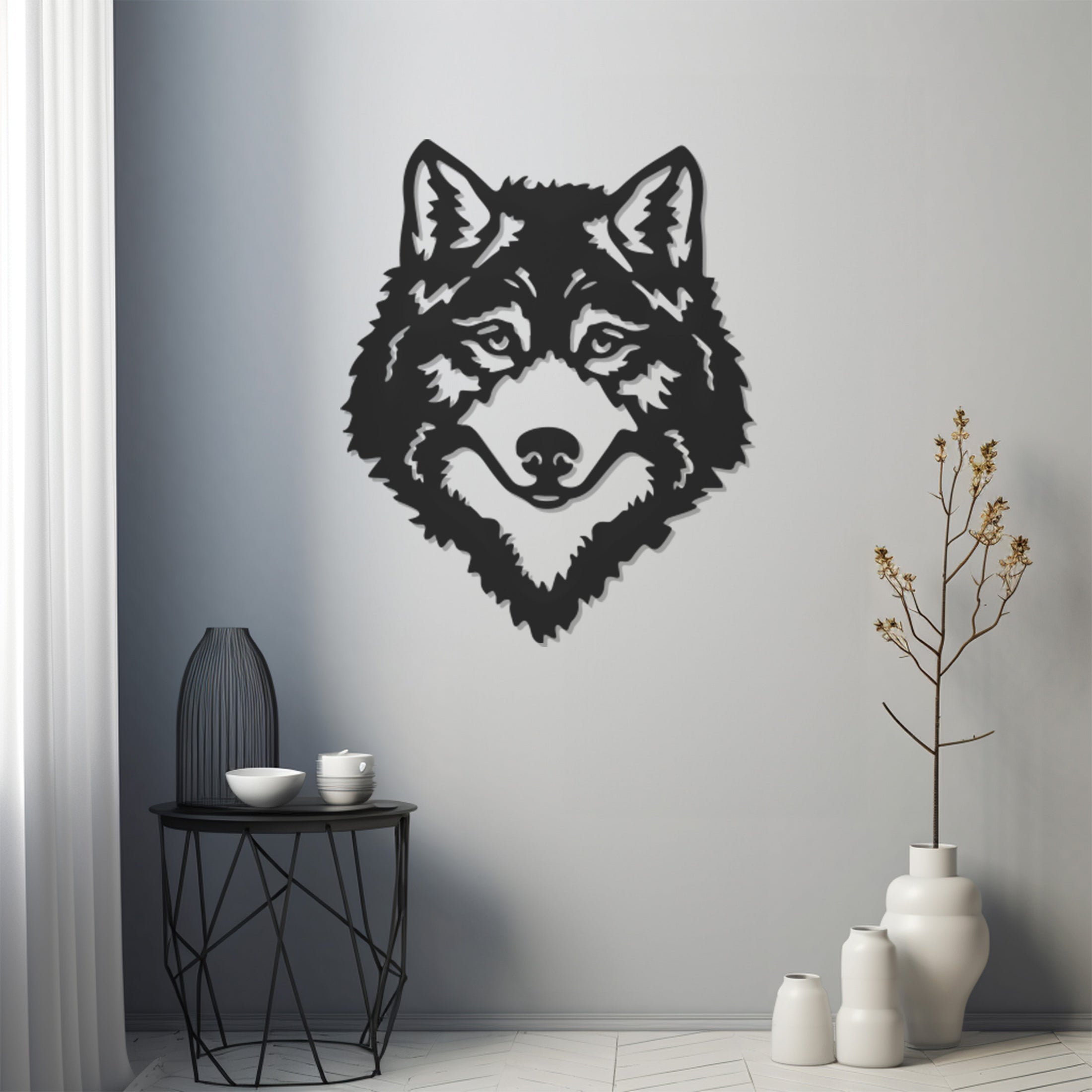 Siberian Husky Portrait Metal Wall Decor