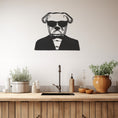 Load image into Gallery viewer, With Suit Dog In Glasses And Suit Metal Wall Art
