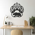 Load image into Gallery viewer, Wild Bear Paw Metal Wall Art
