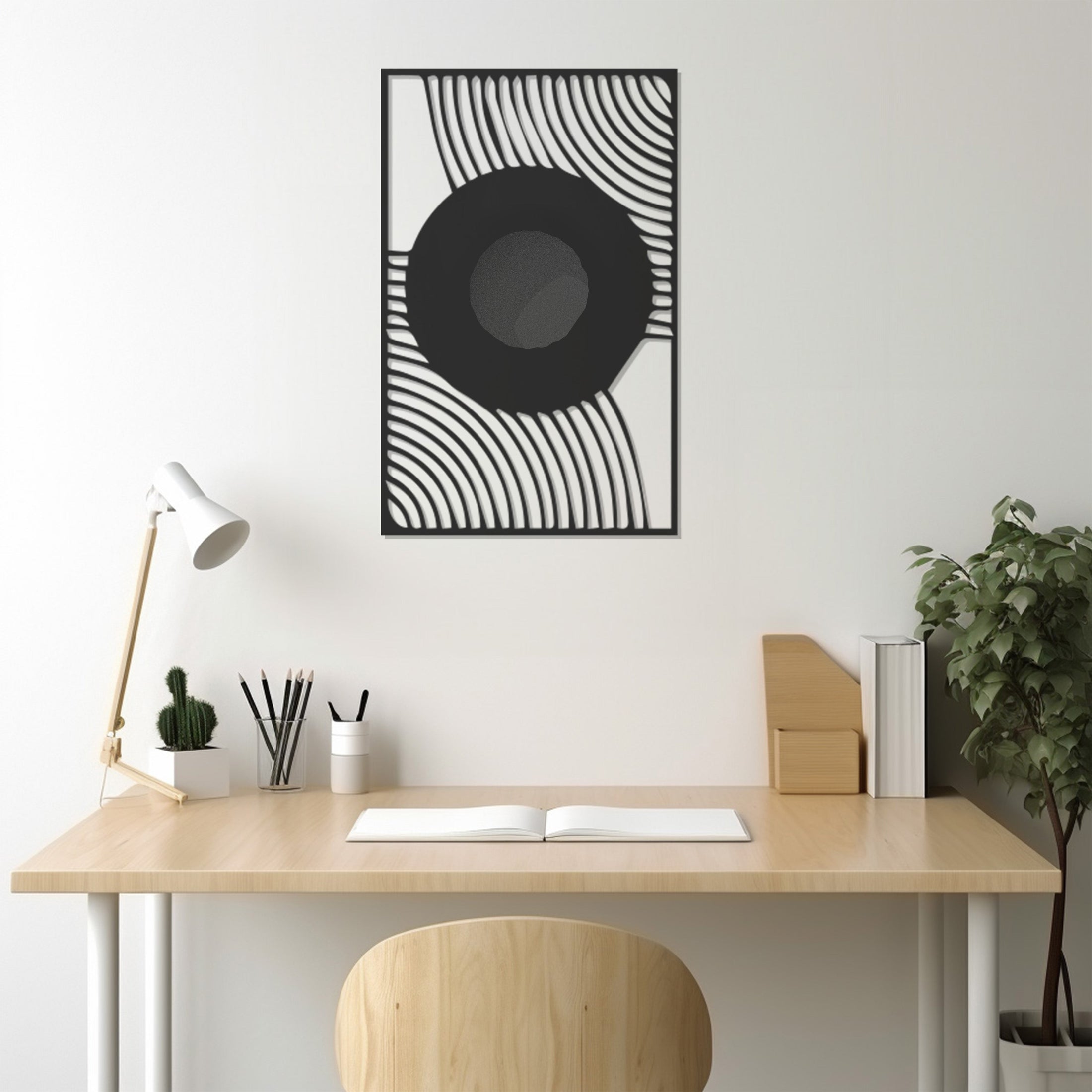 Circular Patterns Table Metal Wall Art