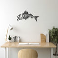 Load image into Gallery viewer, Looking Angry,Fish Skeleton Icon Metal Wall Art
