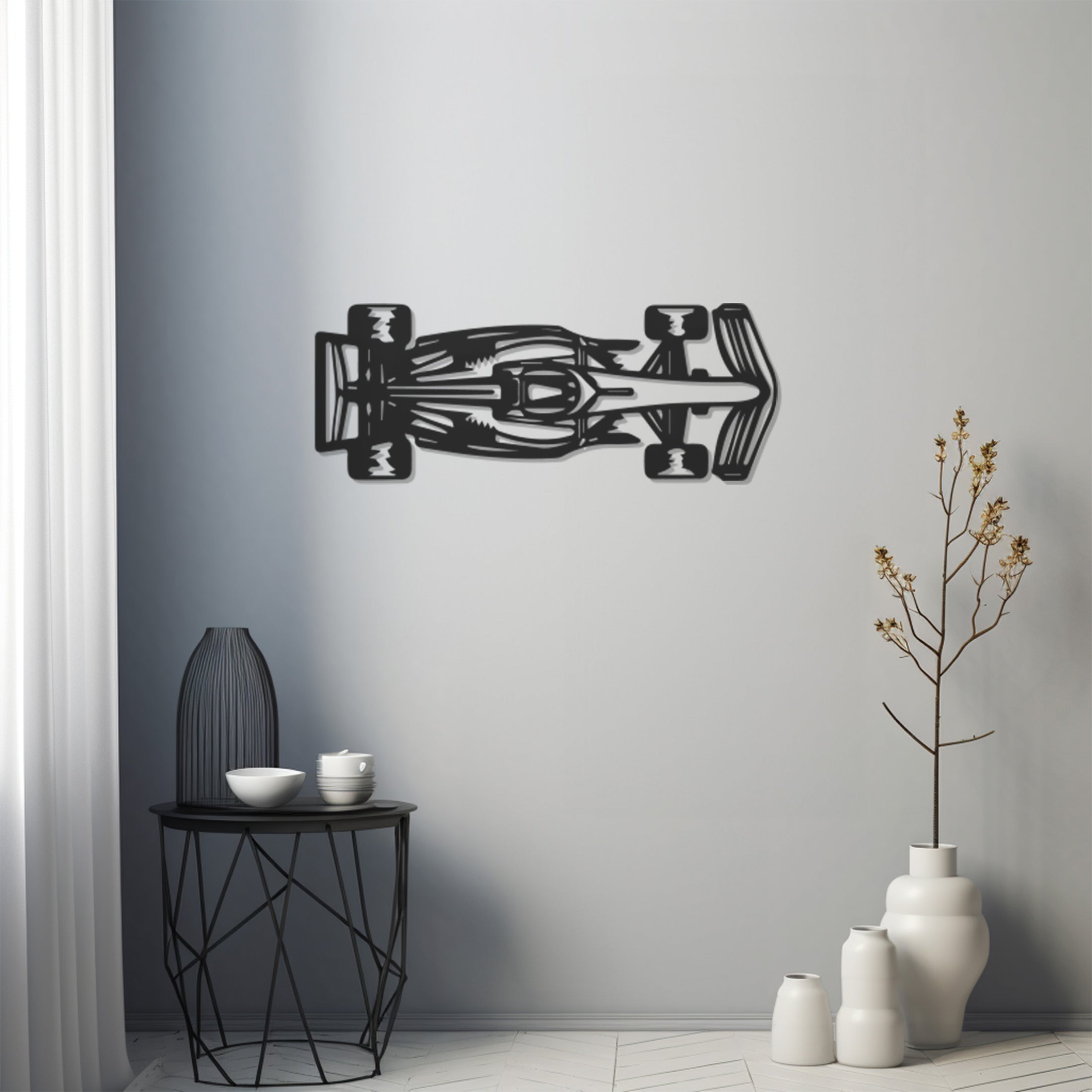 Formula 1 Line Art Metal Wall Art Decor