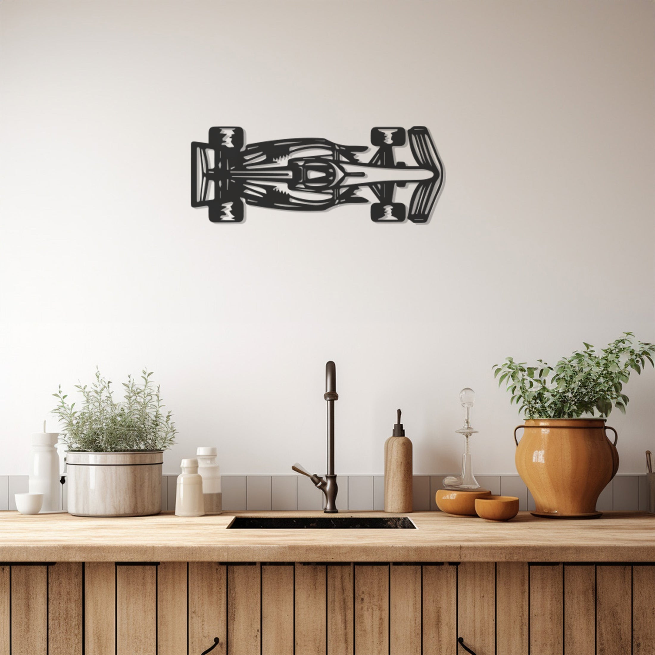 Formula 1 Line Art Metal Wall Art Decor