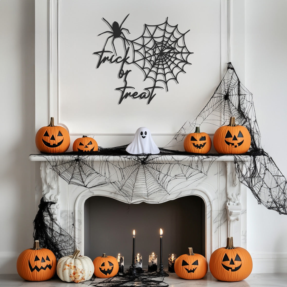 Trick or Treat Halloween Theme Metal Wall Art