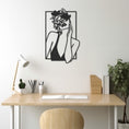 Load image into Gallery viewer, Woman And Flower Metal Wall Art
