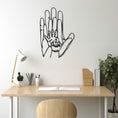 Load image into Gallery viewer, Family Hand Design Metal Duvar Decor Line Art
