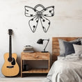 Load image into Gallery viewer, Spotted Ribbon Detailed Ornament Metal Wall Art, Metal Wall art
