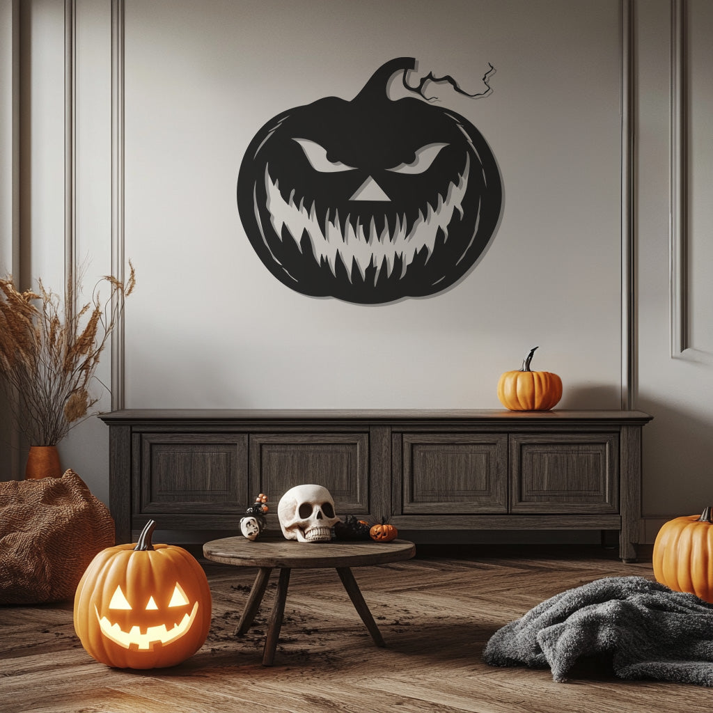 Pumpkin Halloween Theme Metal Wall Art