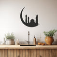 Load image into Gallery viewer, Mosque Silhouette Metal Wall Art On The Moon
