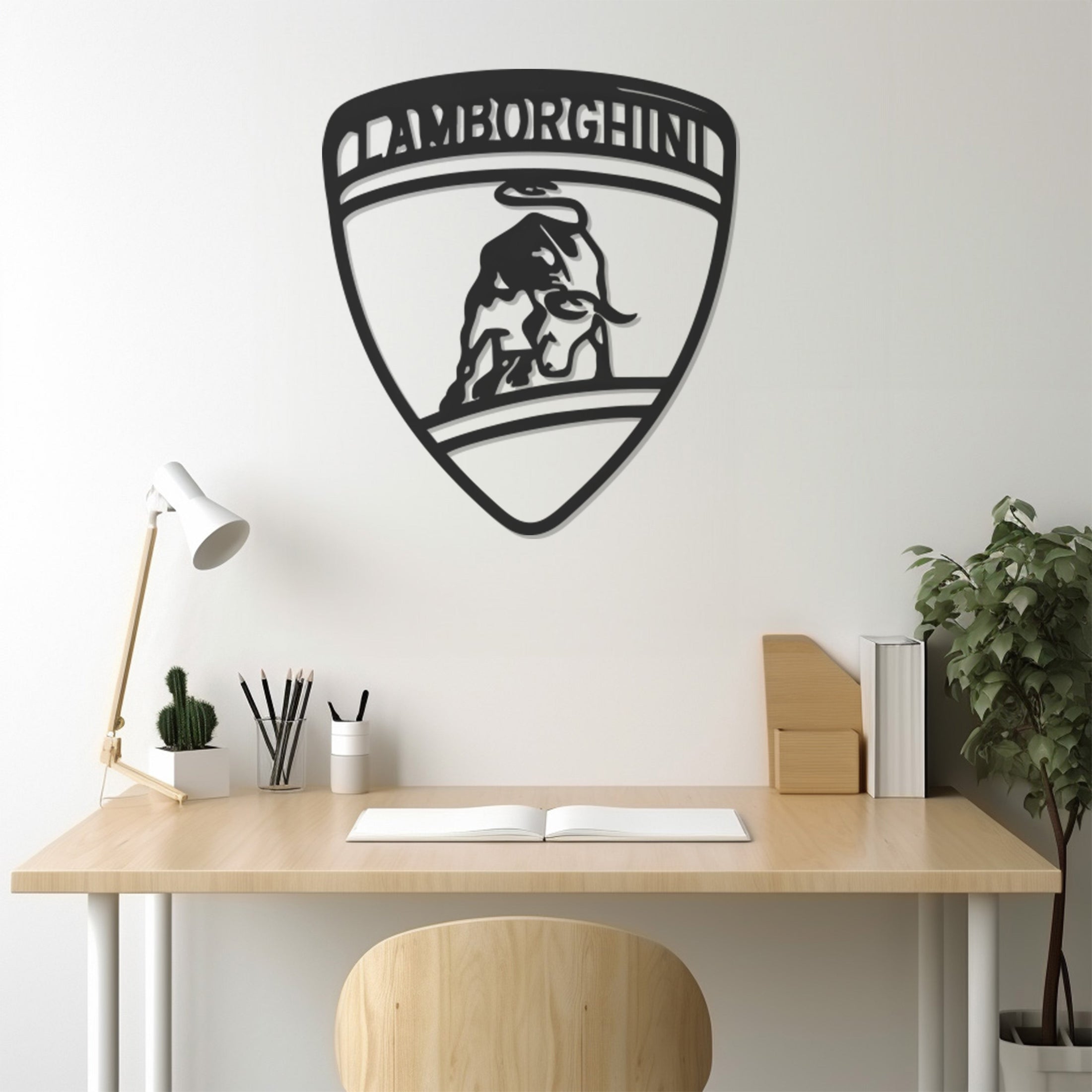 Lamborghini Logo Metal Wall Decor