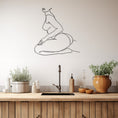 Load image into Gallery viewer, Sitting Naked Woman Line Art Metal Wall Art
