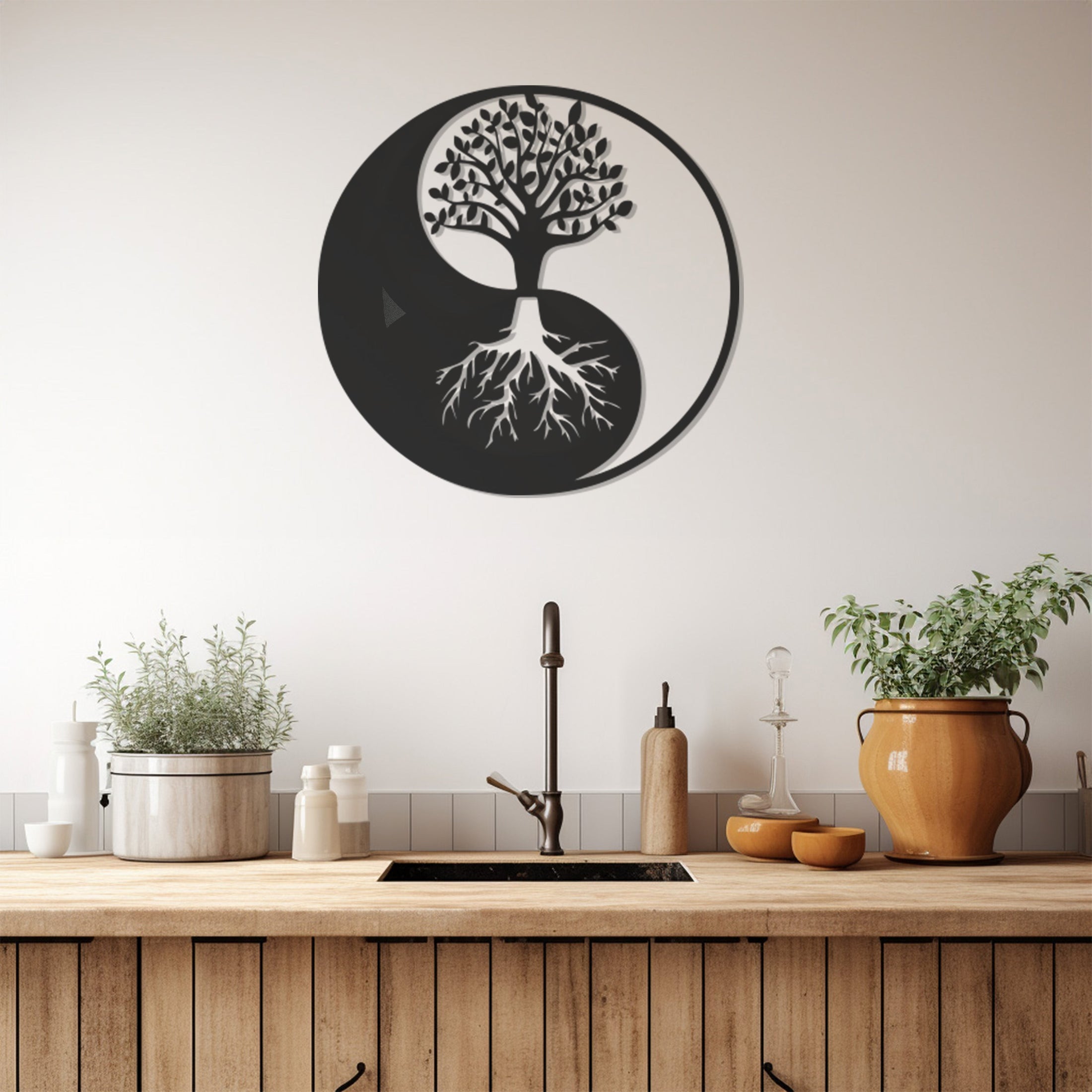 Peace Family Tree Metal Wall Art