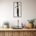 Load image into Gallery viewer, Carrying A Vase On Her Head ,African Woman From Right Profile Metal Wall Art
