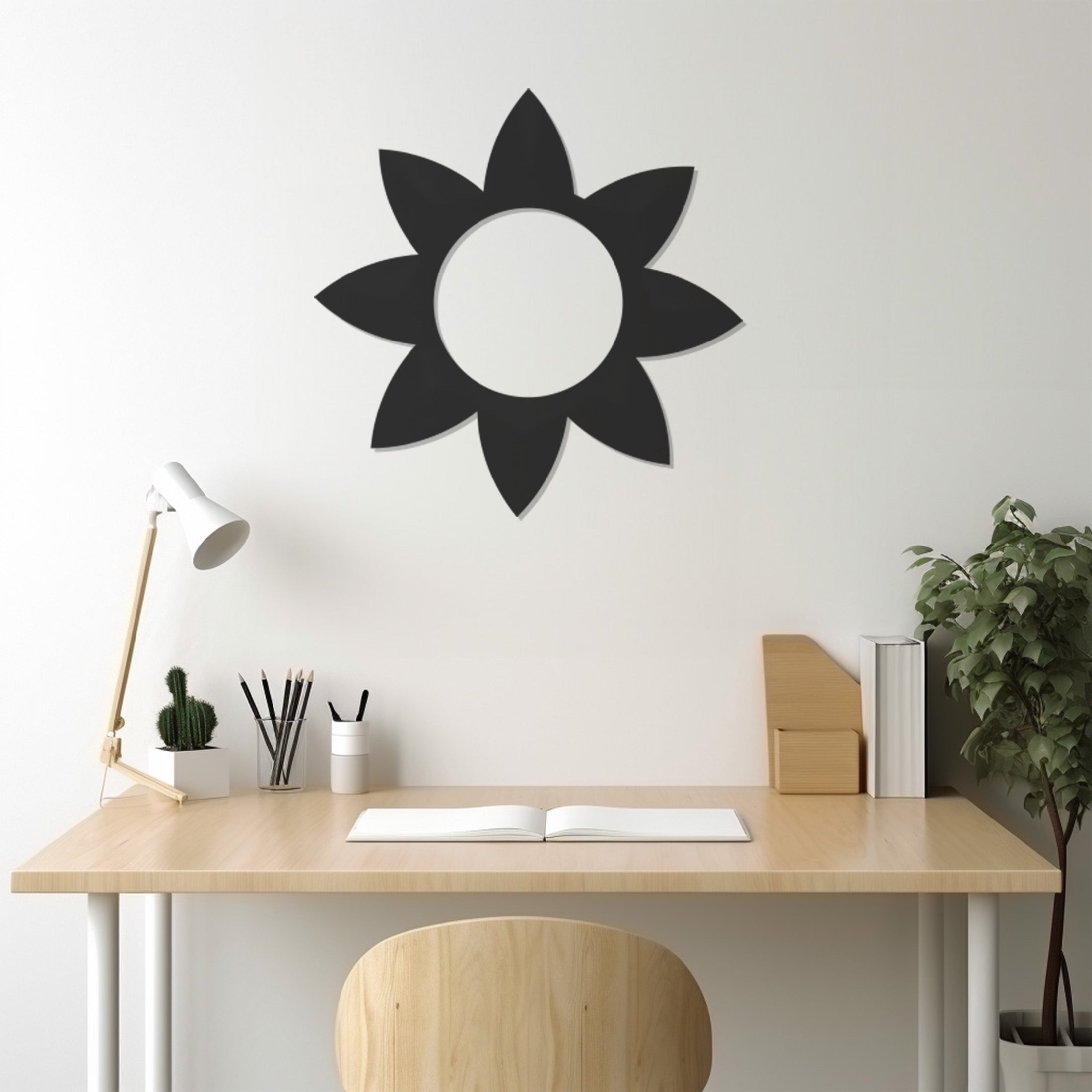 Flower Icon Metal Wall Art