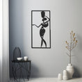 Load image into Gallery viewer, Carrying A Vase On Her Head ,African Woman Carrying A Basket Metal Wall Art
