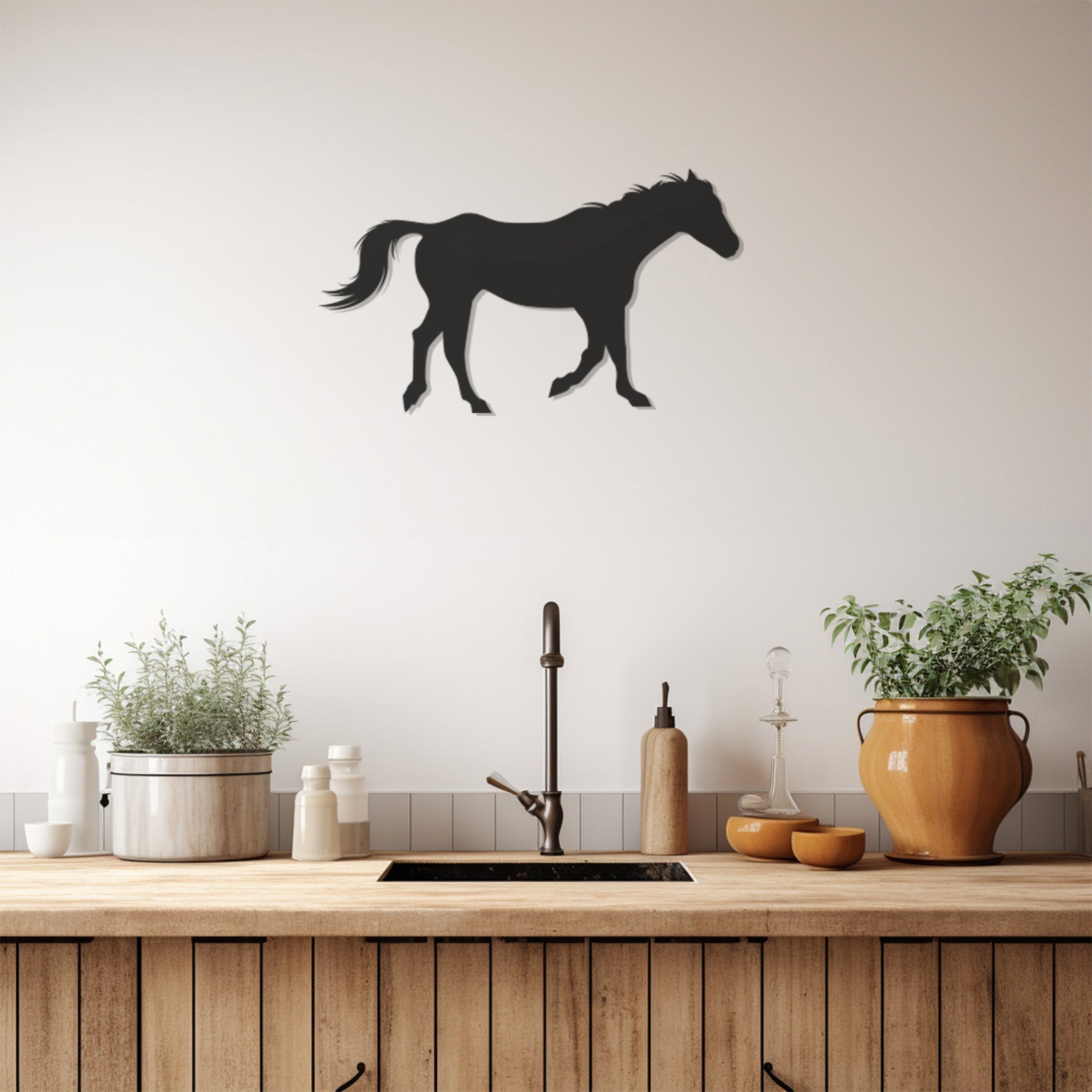 Running Horse Metal Wall Art, Wall Decor, Metal Wall art