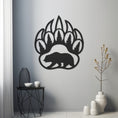 Load image into Gallery viewer, Wild Bear Paw Metal Wall Art
