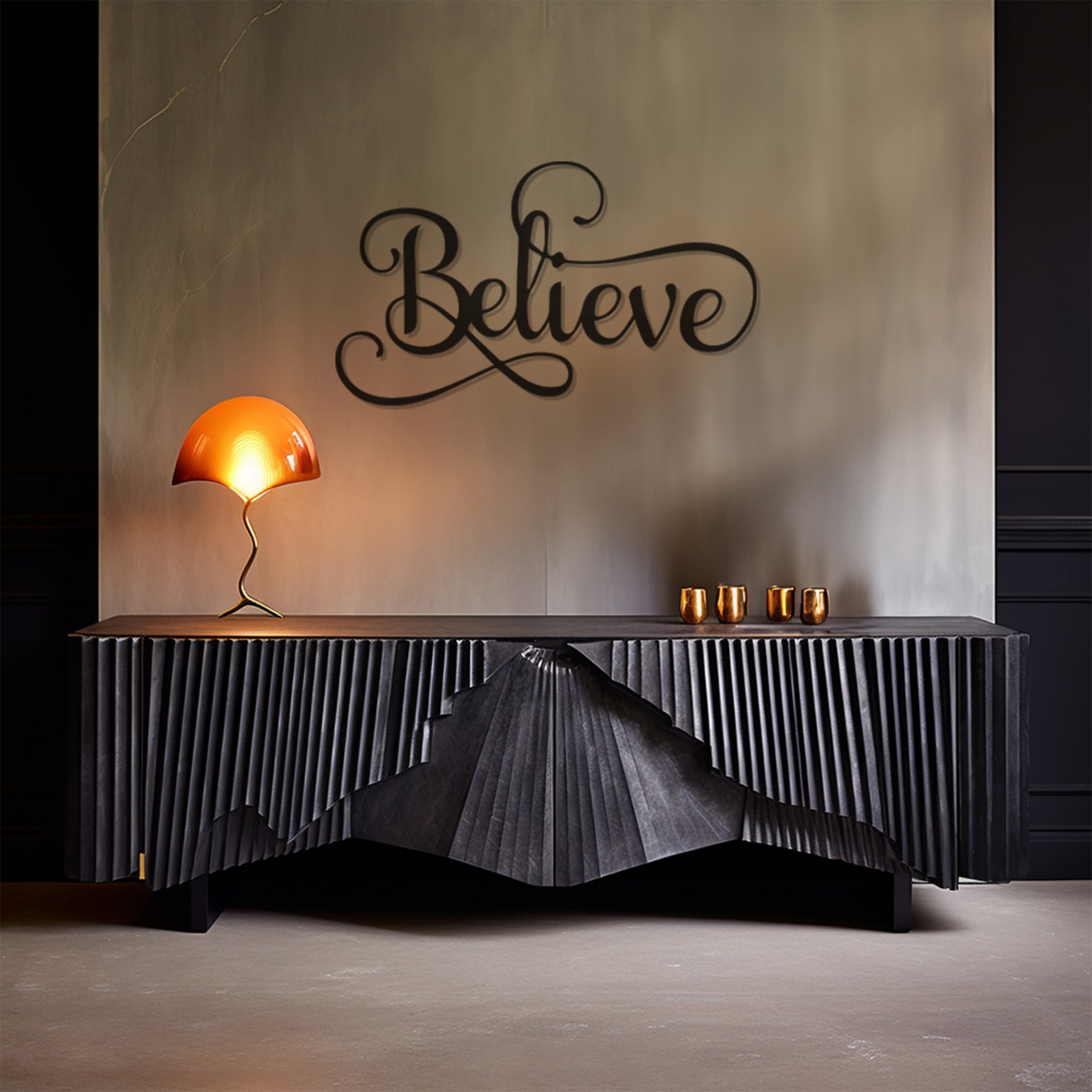 Believe Lettering Wall Decor