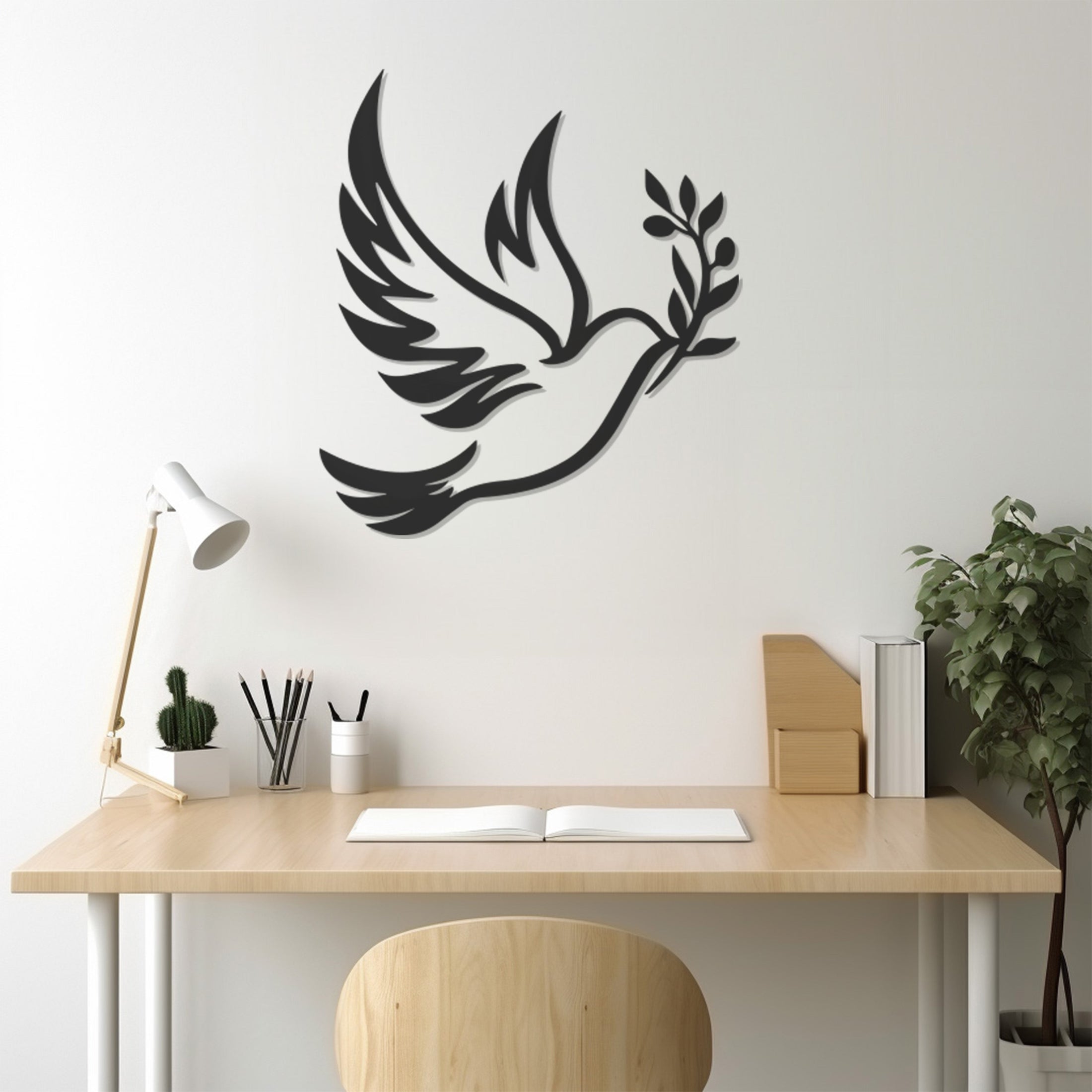 Bird Line Art Metal Wall Art