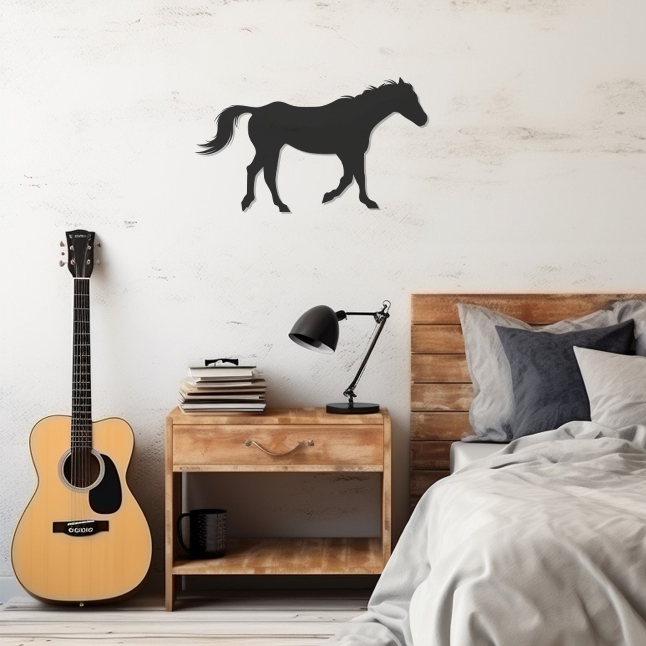 Running Horse Metal Wall Art