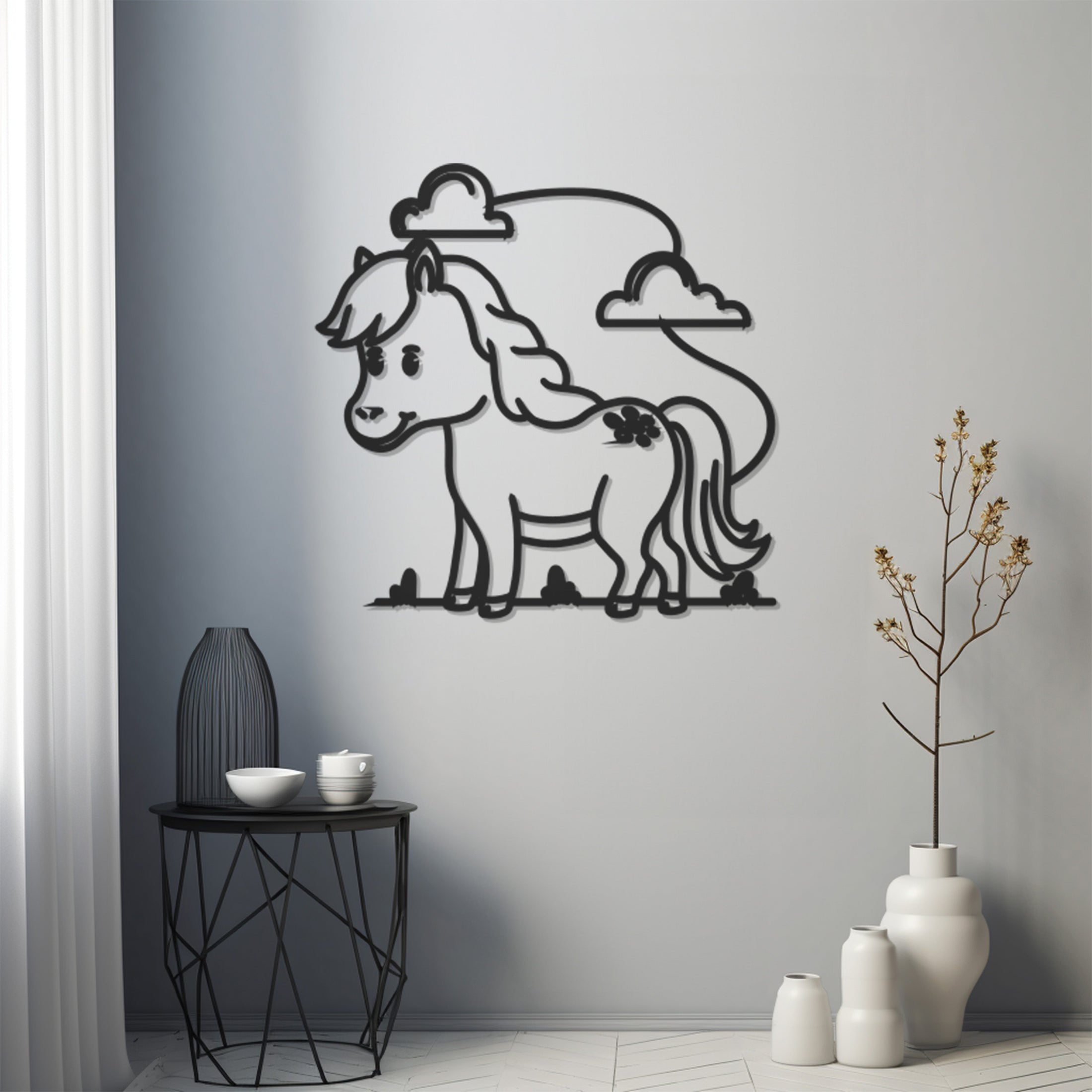 Horse Farm, Little Horse Metal Wall Art